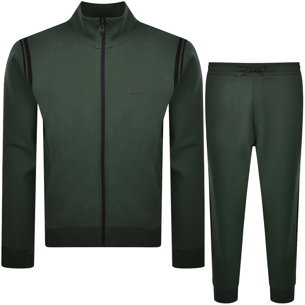 Boss Athleisure BOSS Full Zip Tracksuit Set Green